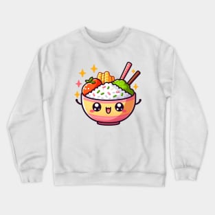 Kawaii Rice Bowl Cutie Crewneck Sweatshirt